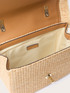 Small bag in straw effect fabric image number 5