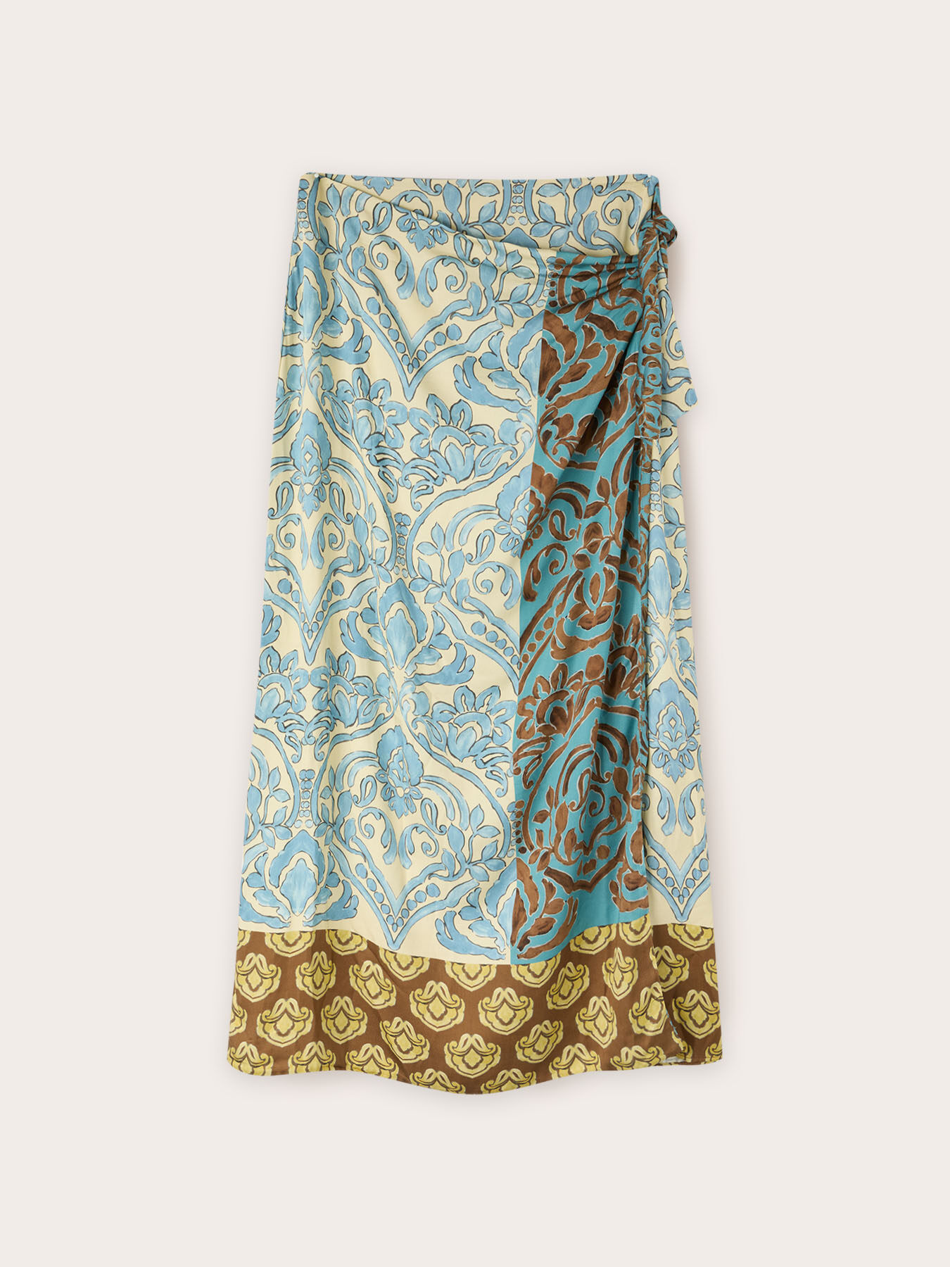 Ethnic print pareo skirt image number 4