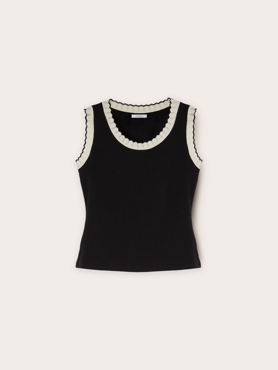 Top mit Strickb&uuml;ndchen