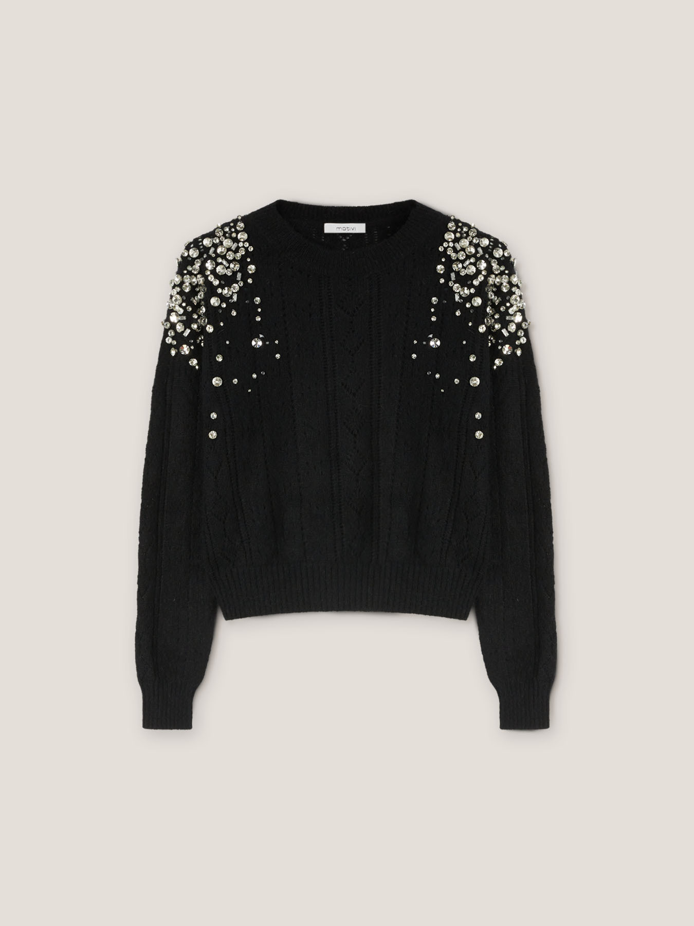 Angorapullover mit Steinen image number 3