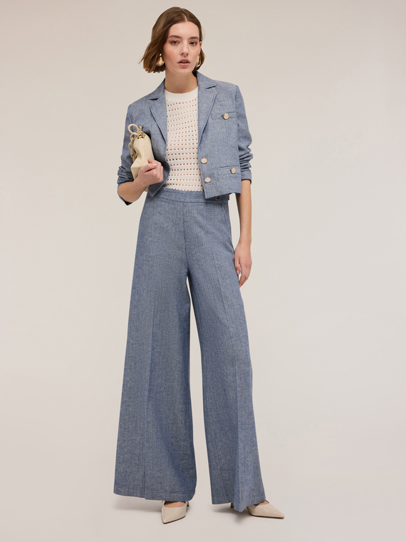 Giacca corta effetto denim