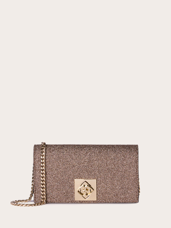 Wallet Bag in glitter coated fabric