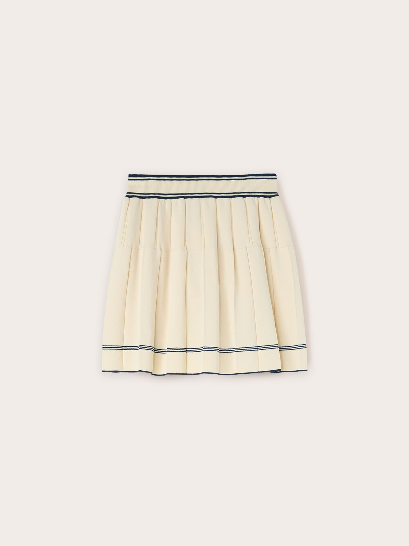 Knit pleated skirt image number 4
