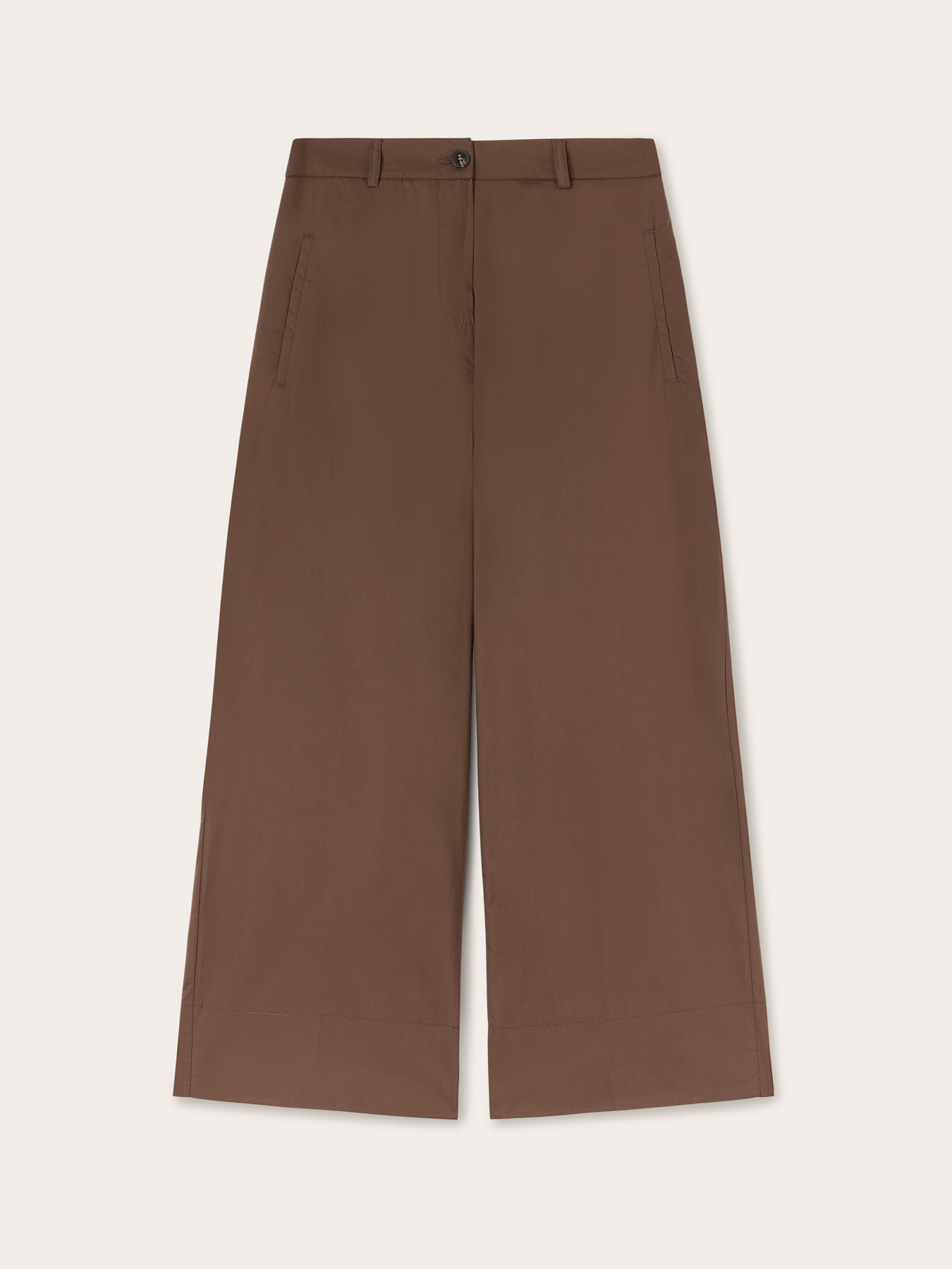 Cropped-Hose aus Popeline image number 0