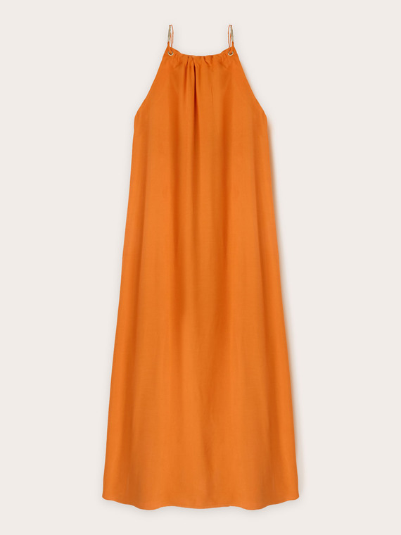 Long flowing dress with eyelets