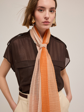 Nuanced pleated stole