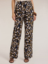 Wide-leg trousers in lyocell blend with ethnic pattern image number 2