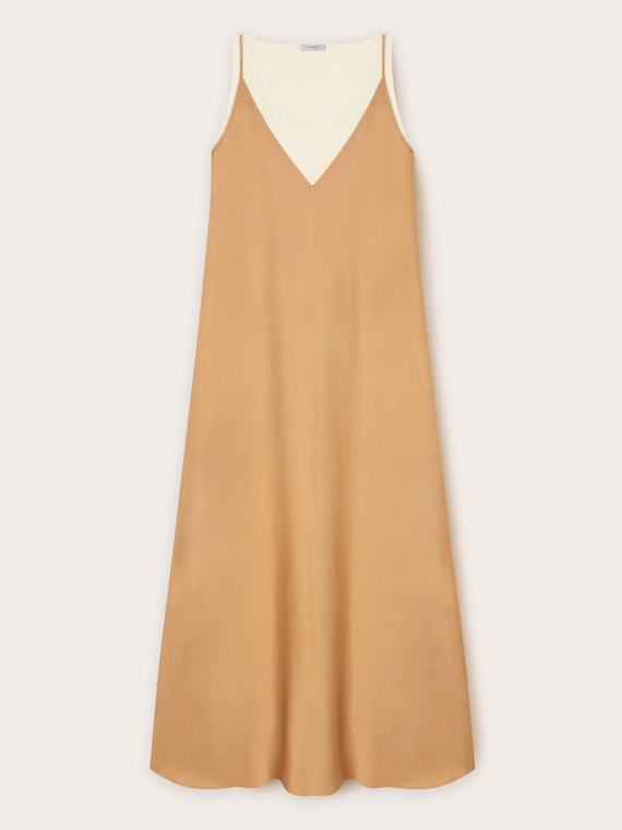 Robe longue double en viscose