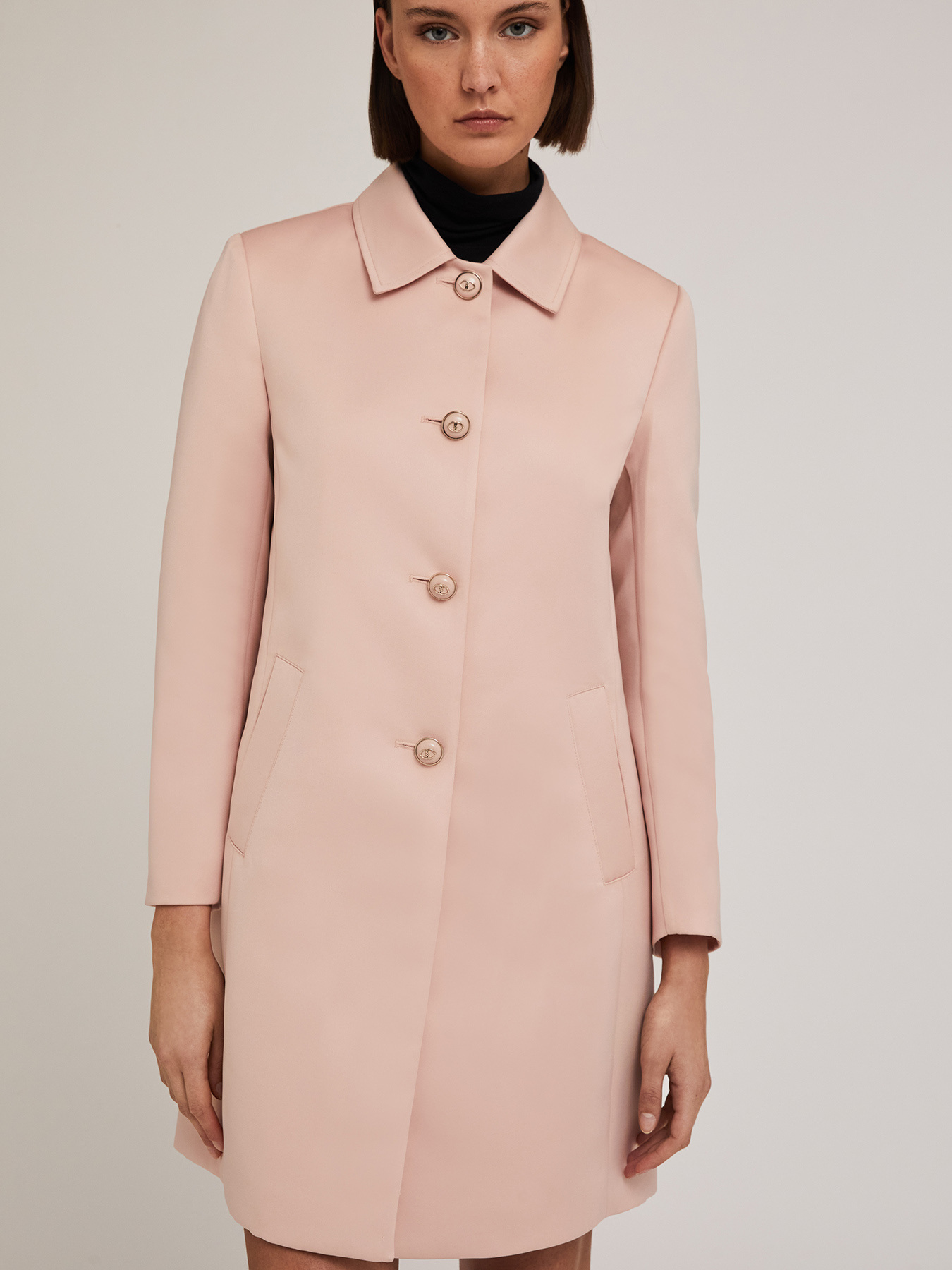 Cappotto monopetto in raso duchesse image number 3