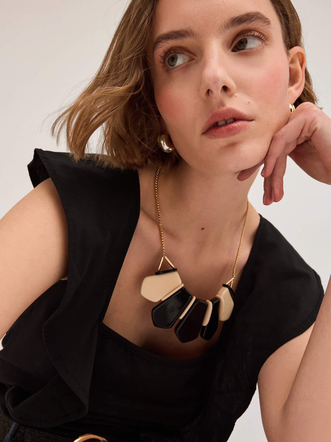 Top in jersey con volant image number 3