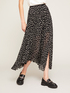 Pleated skirt with polka dot pattern image number 0