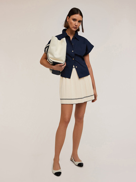 Knit pleated skirt