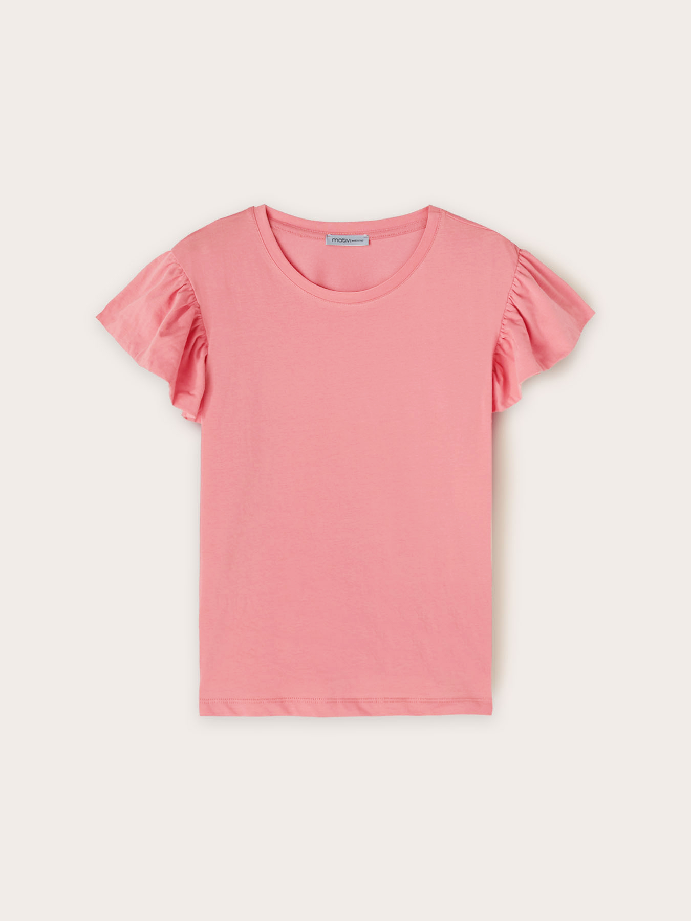 T-shirt with ruffle sleeves image number 4