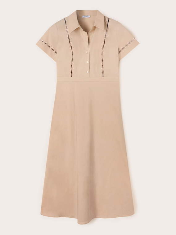 Vestito chemisier con ajour&eacute;