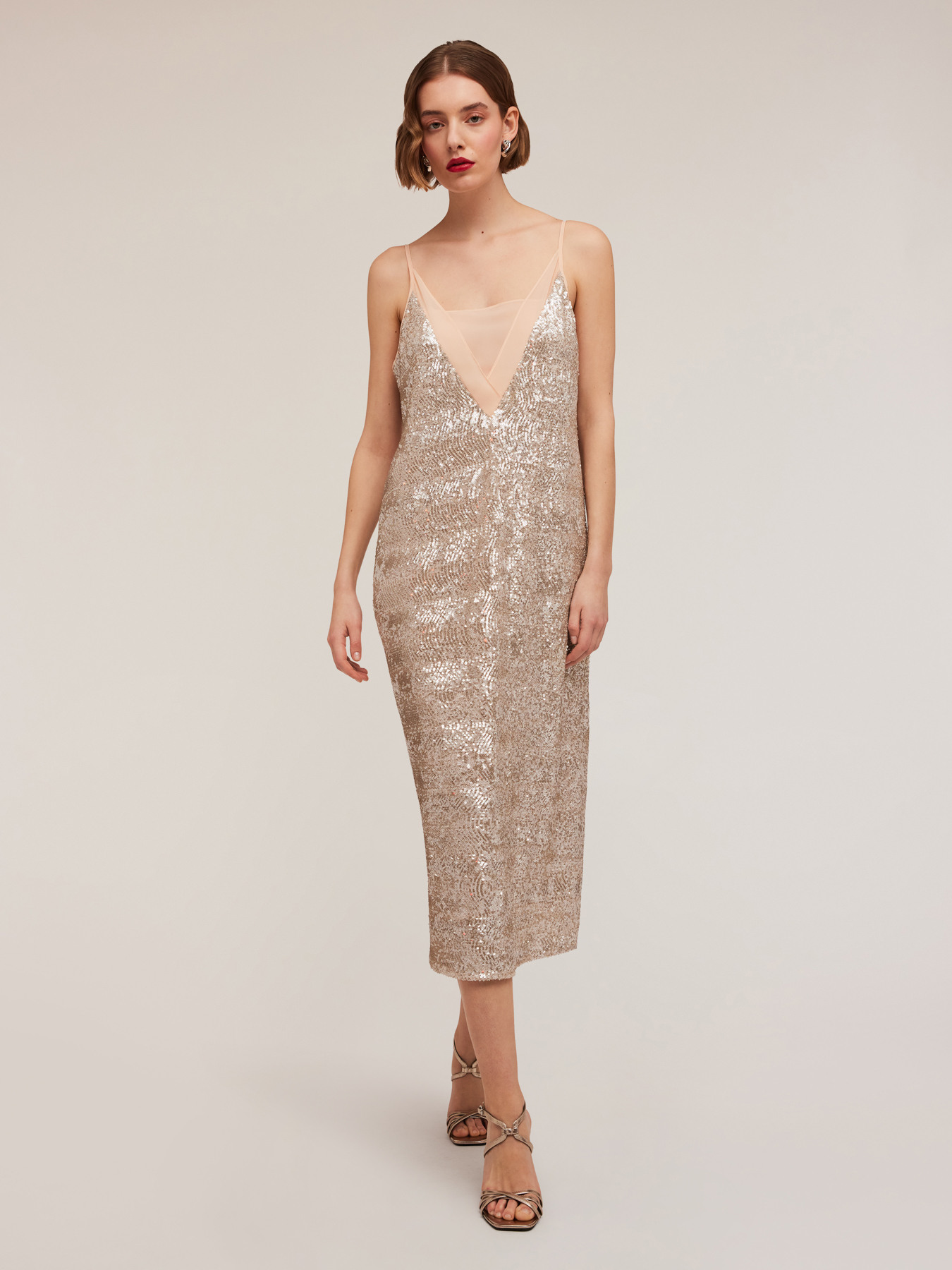 Midikleid aus Paillettenstoff image number 1