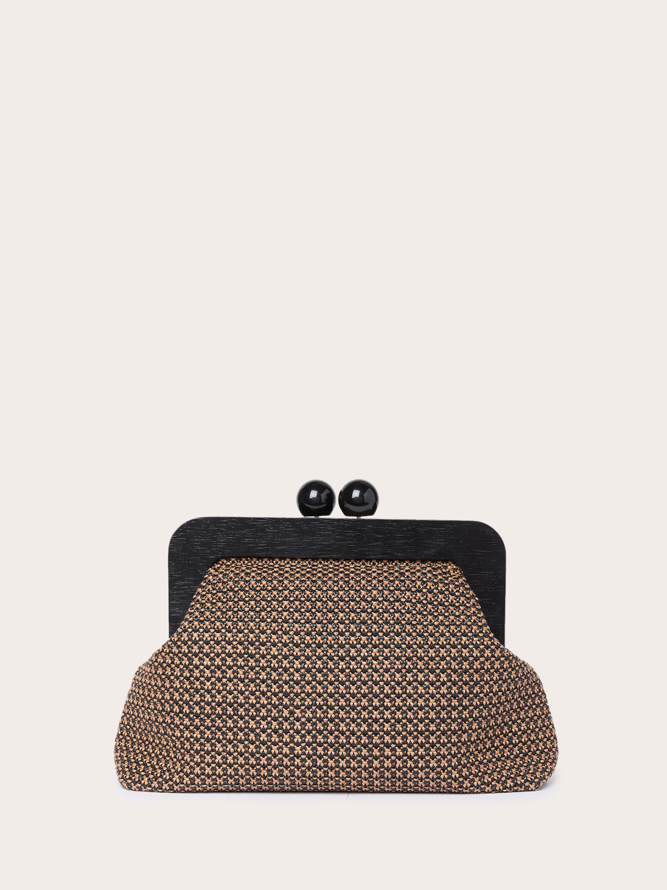 Borsa clutch effetto stuoia image number 2