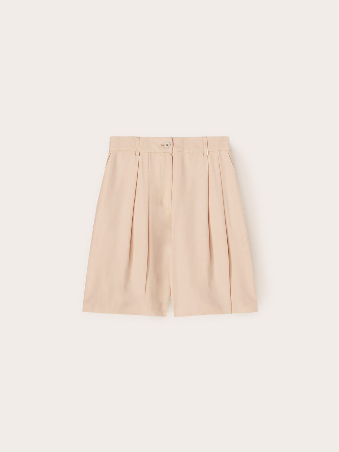 Shorts con pliegues de viscosa image number 4