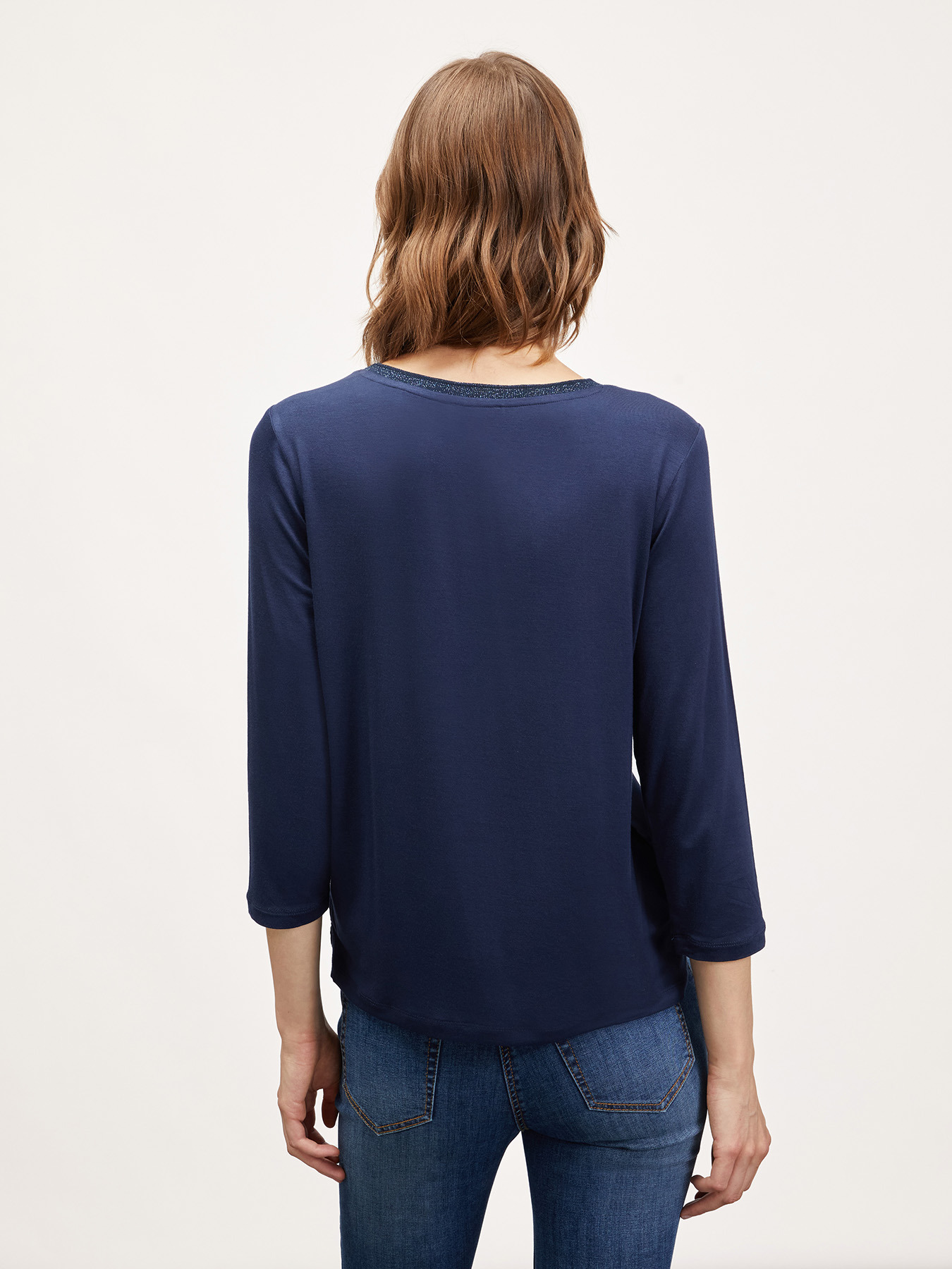 Tricou basic din două materiale image number 2