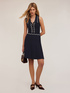 Short knit dress with contrasting colour profiles image number 2