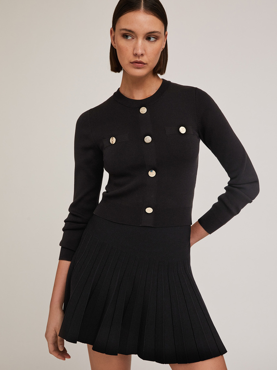 Maglia con finta abbottonatura