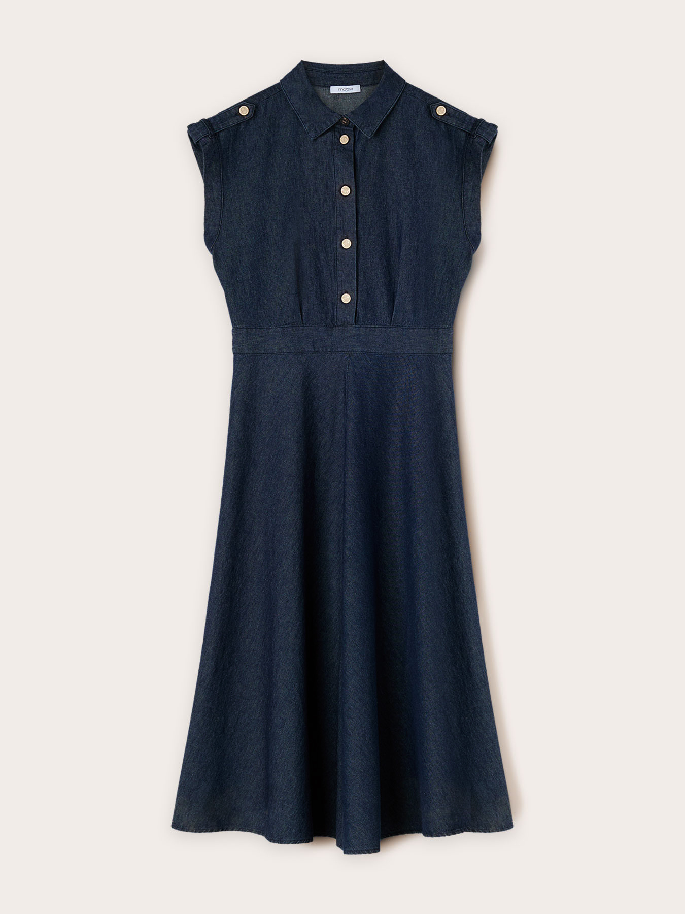 Vestito chemisier misto lyocell image number 4