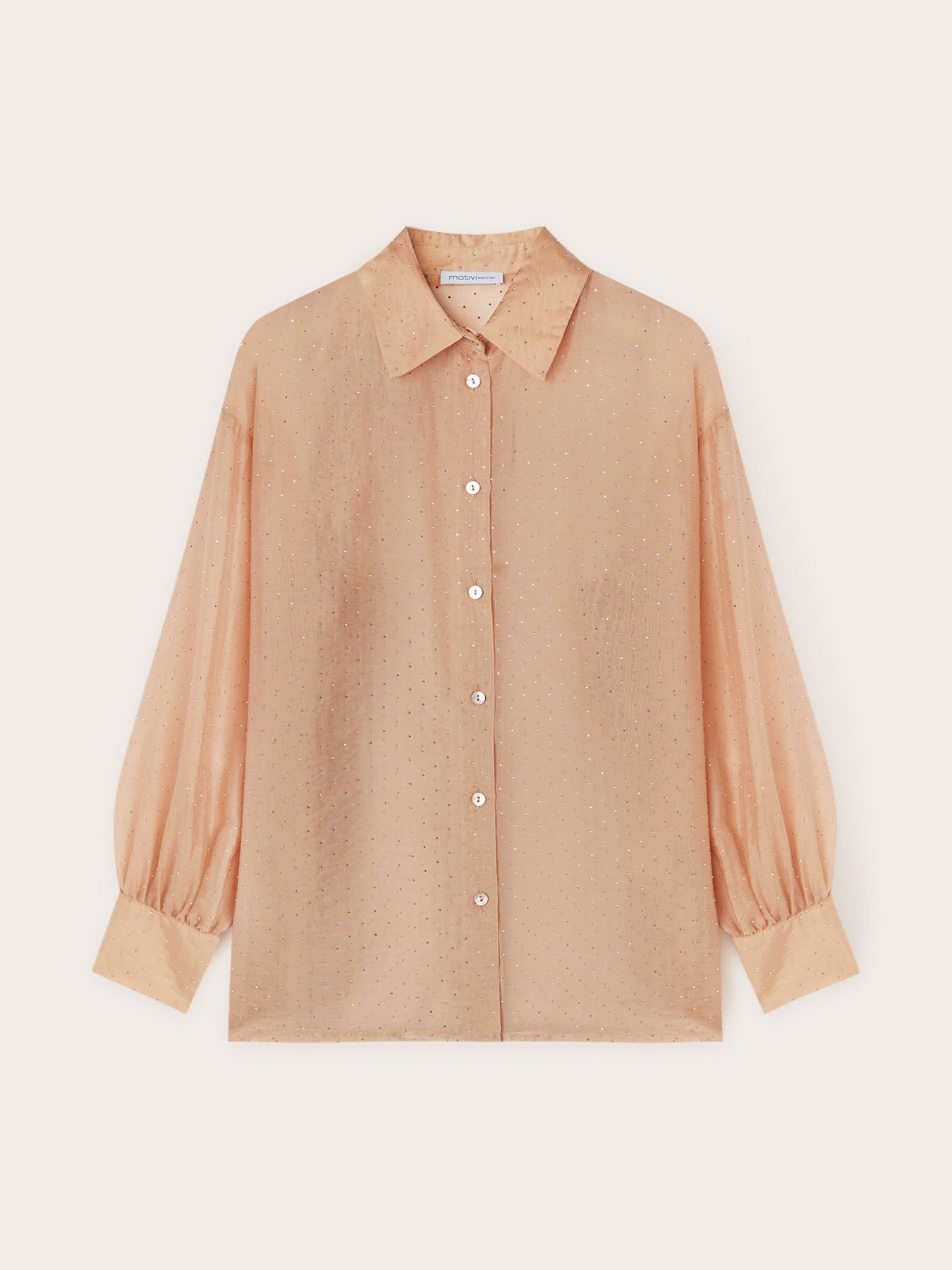 Camicia misto lyocell con piccole borchie image number 4