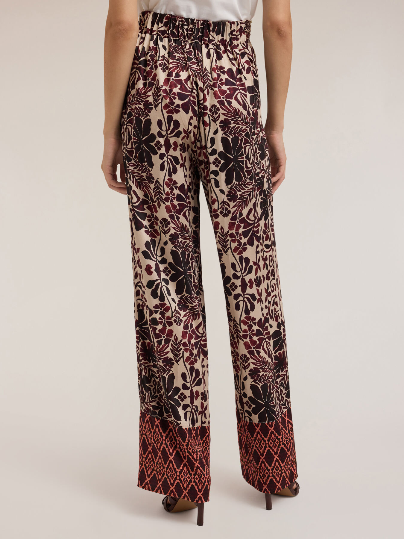 Boho print palazzo trousers image number 1
