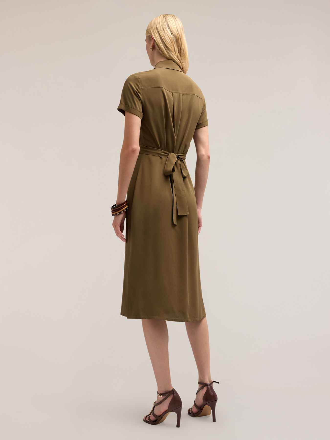 Lyocell blend shirt dress image number 1