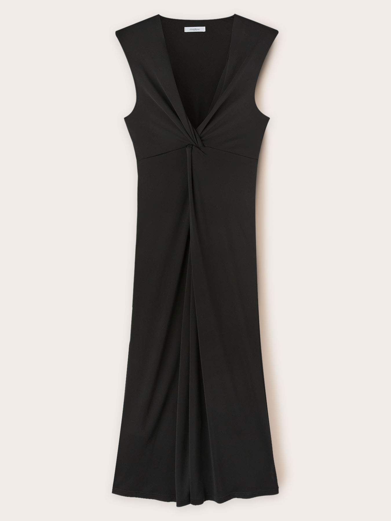 Vestido con nudo en tejido de punto image number 4