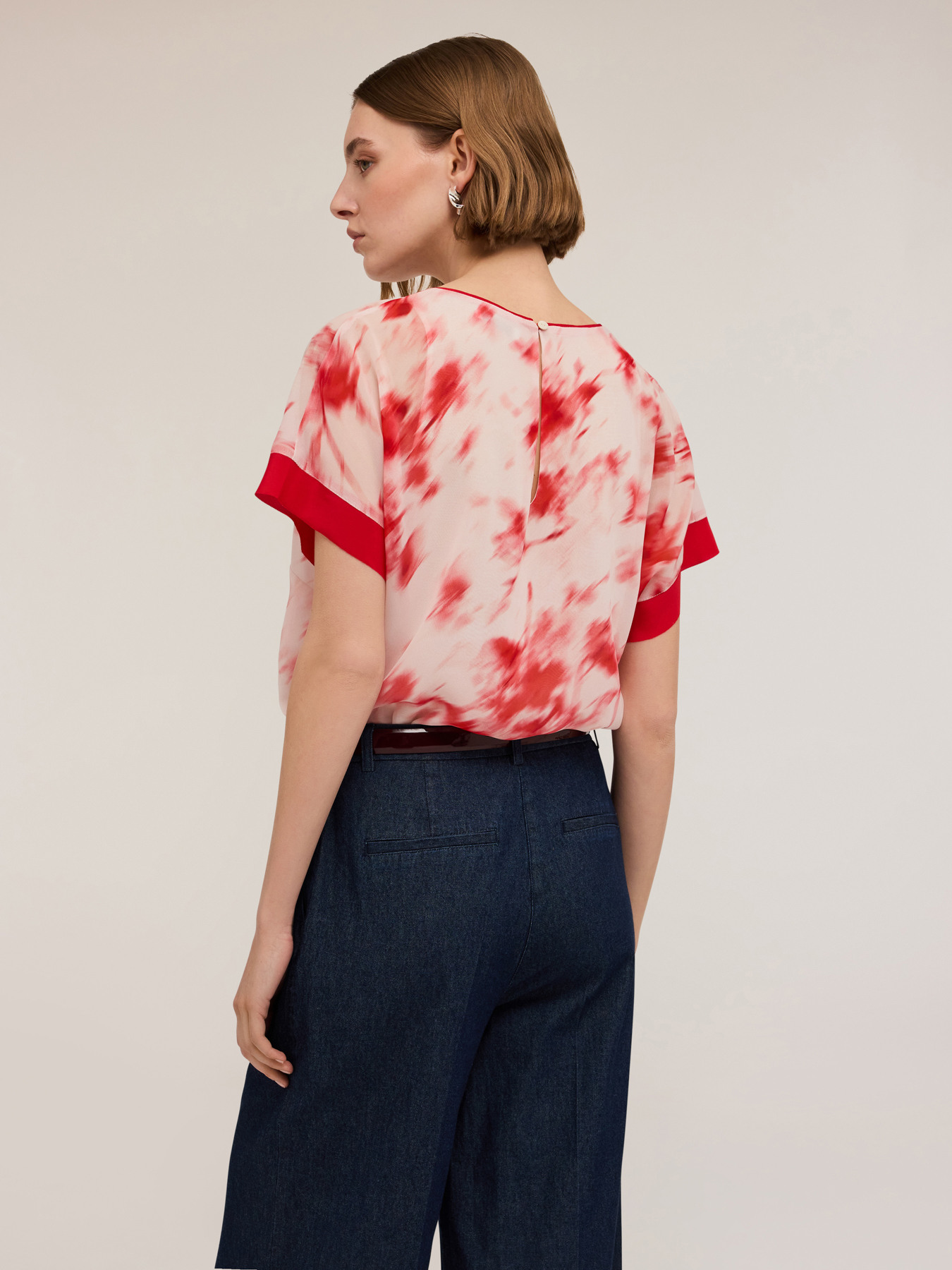 Bluse aus Georgette mit Chin&eacute;-Muster image number 1