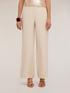 High-waisted palazzo trousers in cr&ecirc;pe fabric image number 2