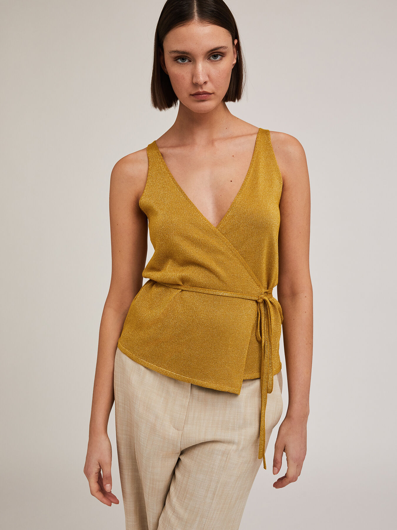 Lurex knit Cache Coeur top image number 0