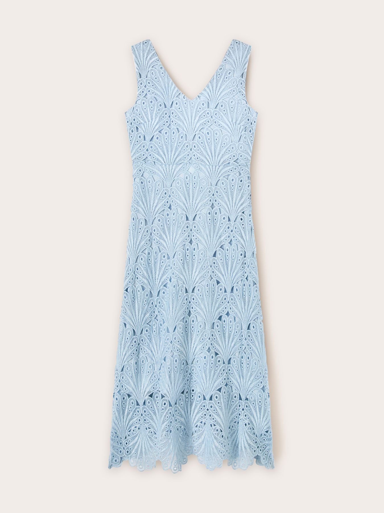 Robe midi en dentelle macram&eacute; image number 4