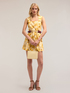Mini dress in floral pattern poplin image number 0
