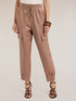 Linen-blend cargo joggers image number 2