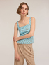 Polka dot bustier top with cut-out back image number 2