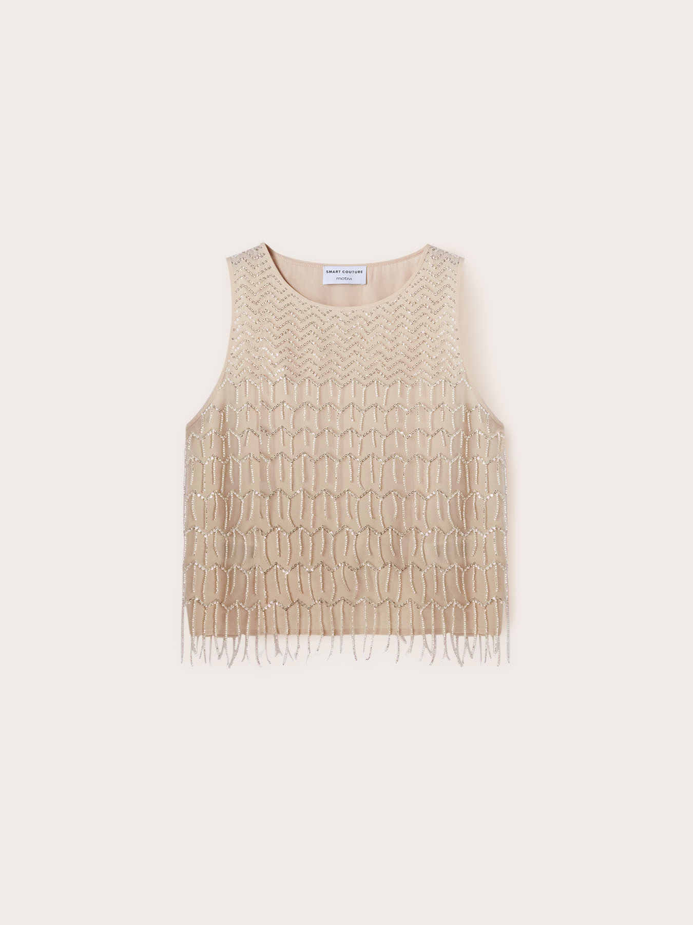 Embroidered top with fringes image number 4