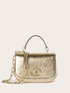 Small bag in tessuto laminato oro image number 1