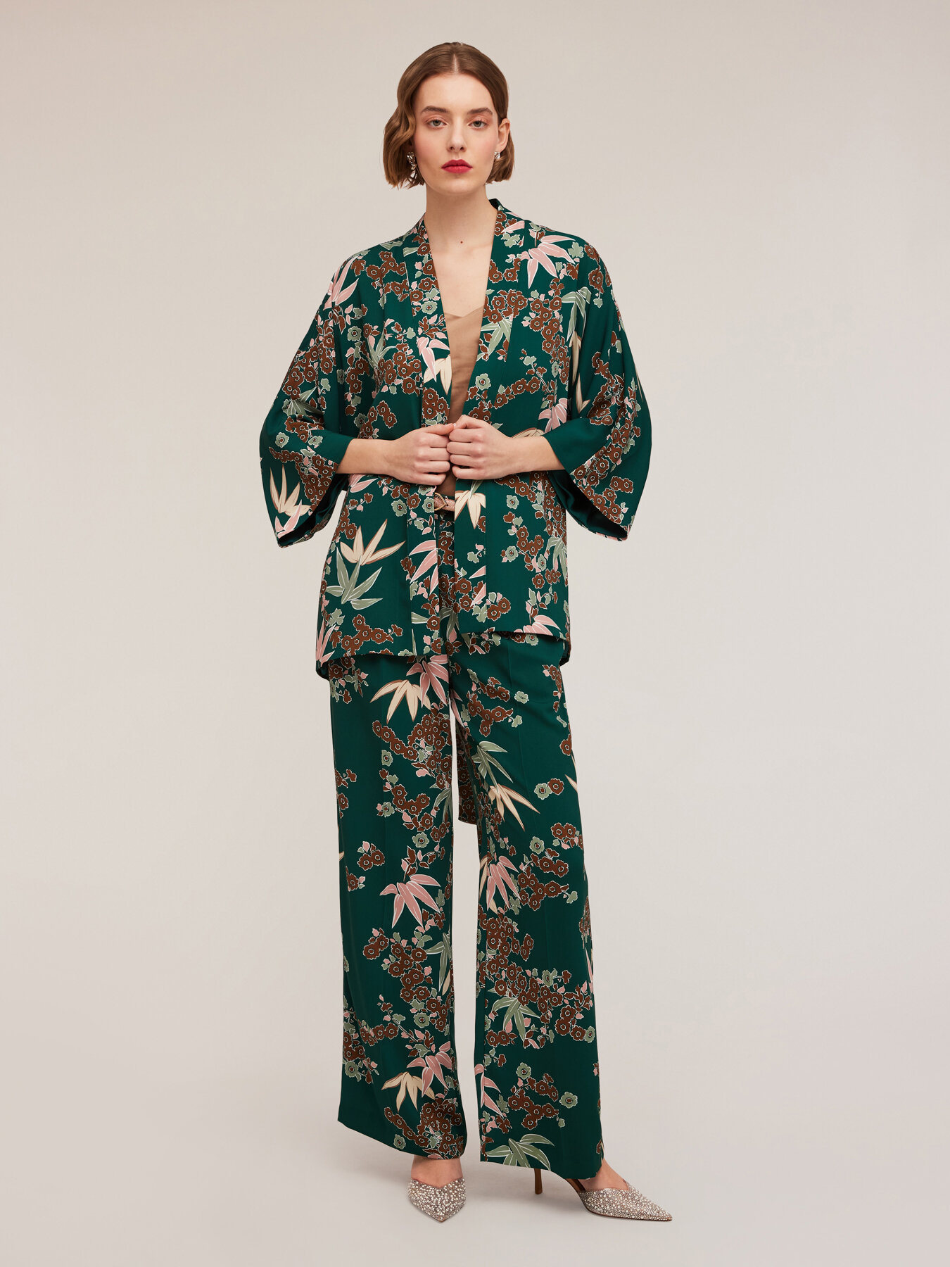 Kimono con estampado dec&ograve; image number 2