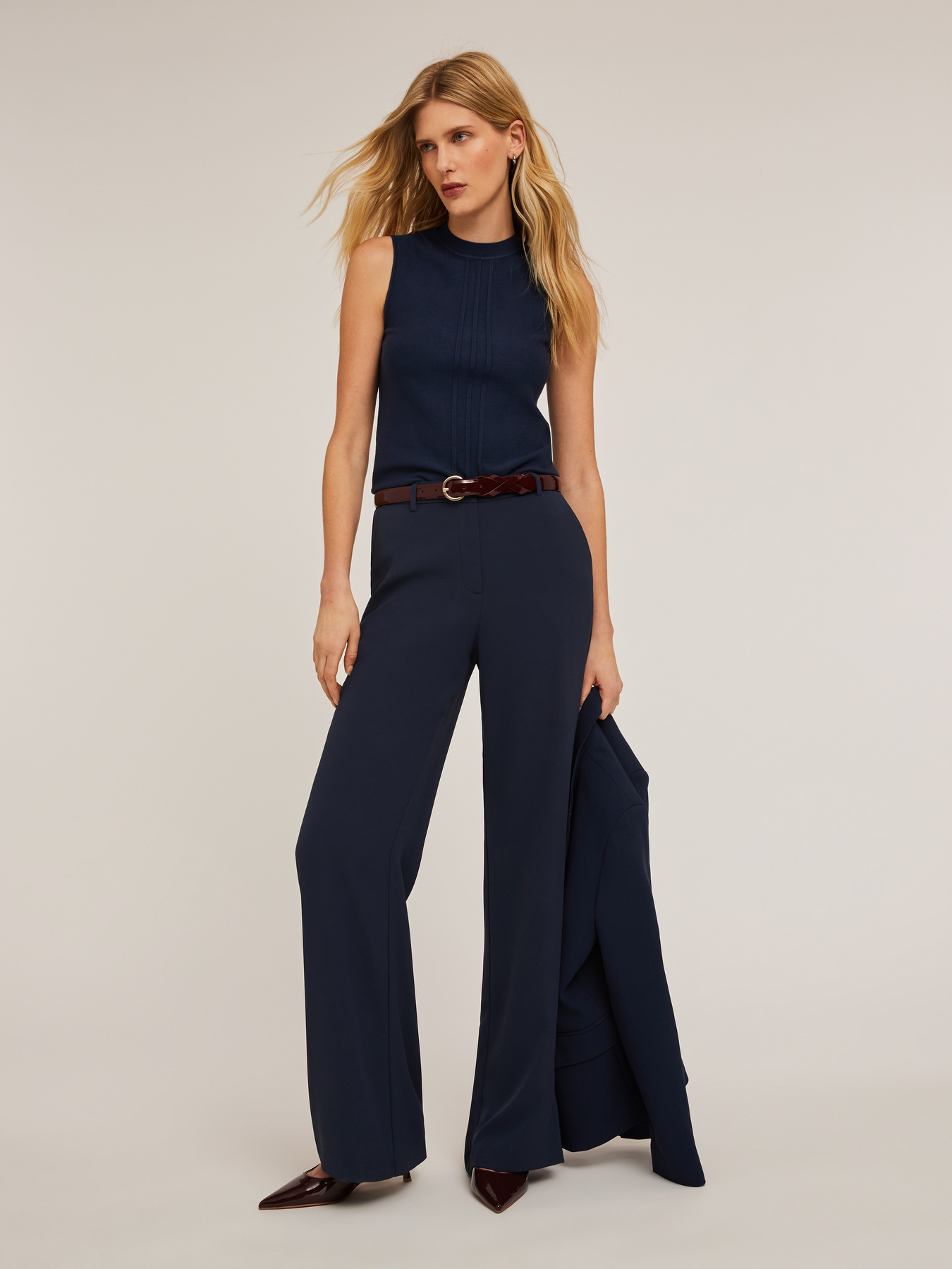 Envers satin palazzo trousers image number 3