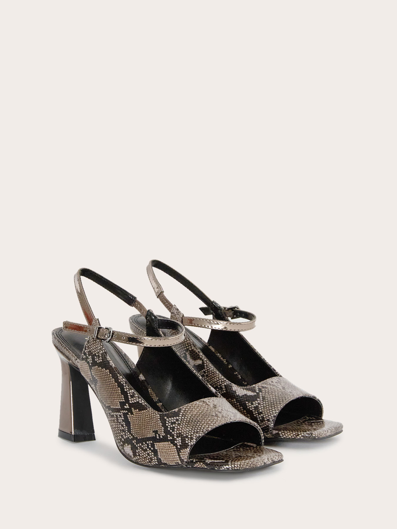 Snakeskin print sandals image number 2