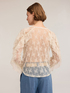 Long-sleeved lace blouse with ruching image number 1