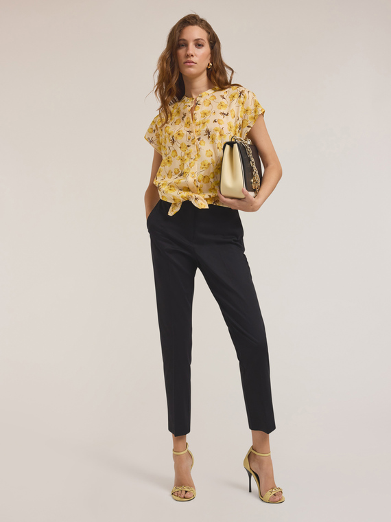 Pantalon regular en coton