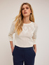 Maglia traforata con disegno jacquard image number 2