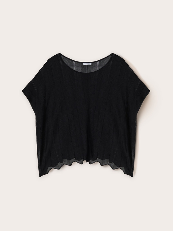 Poncho in maglia lurex