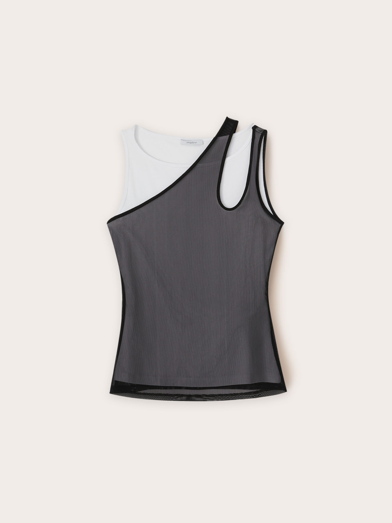 Jersey-Oberteil mit Top aus T&uuml;ll image number 4