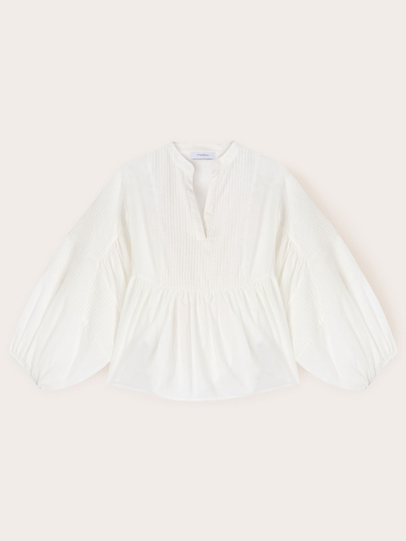 Blusa over con motivo pieghe