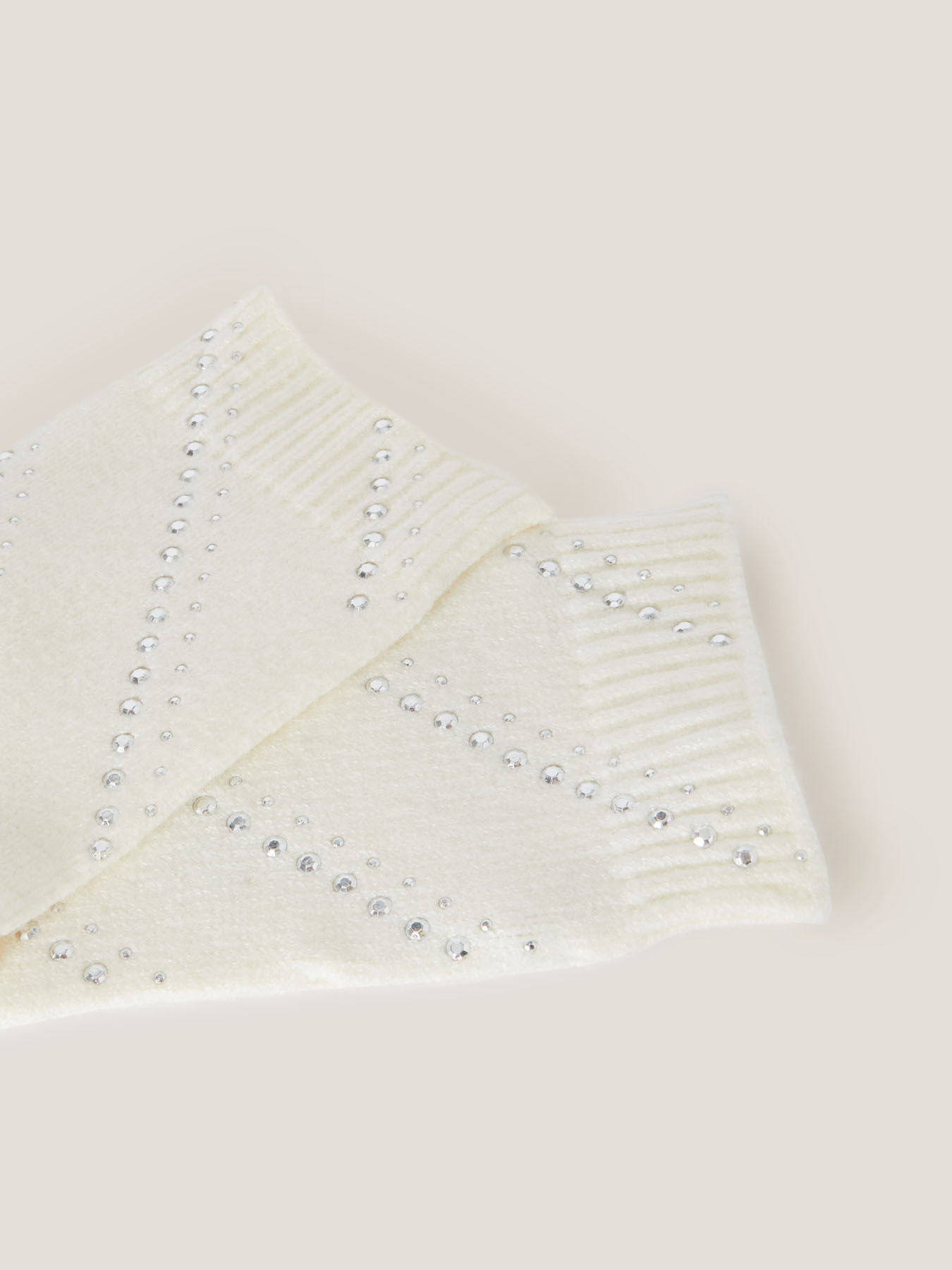 Gloves with micro rhinestones and studs image number 1