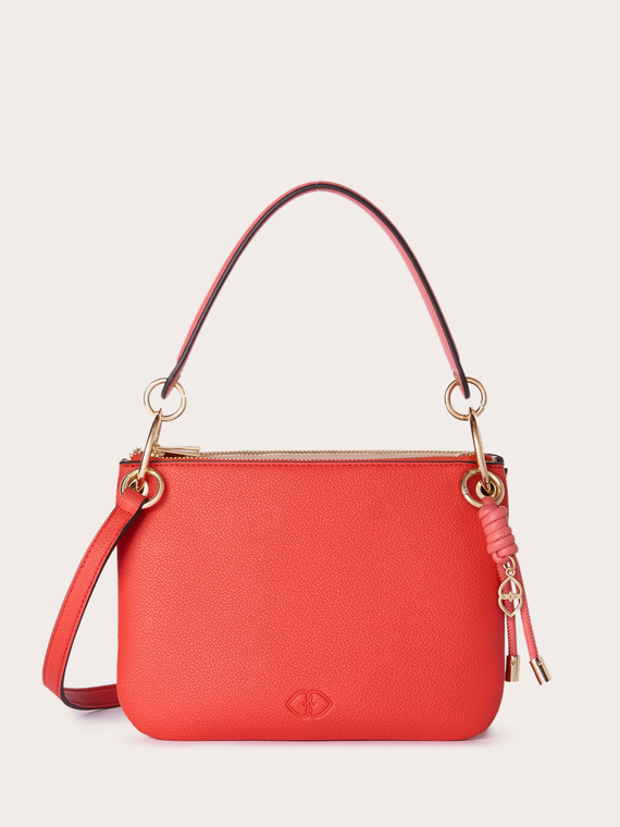 Borsa twins in tessuto spalmato