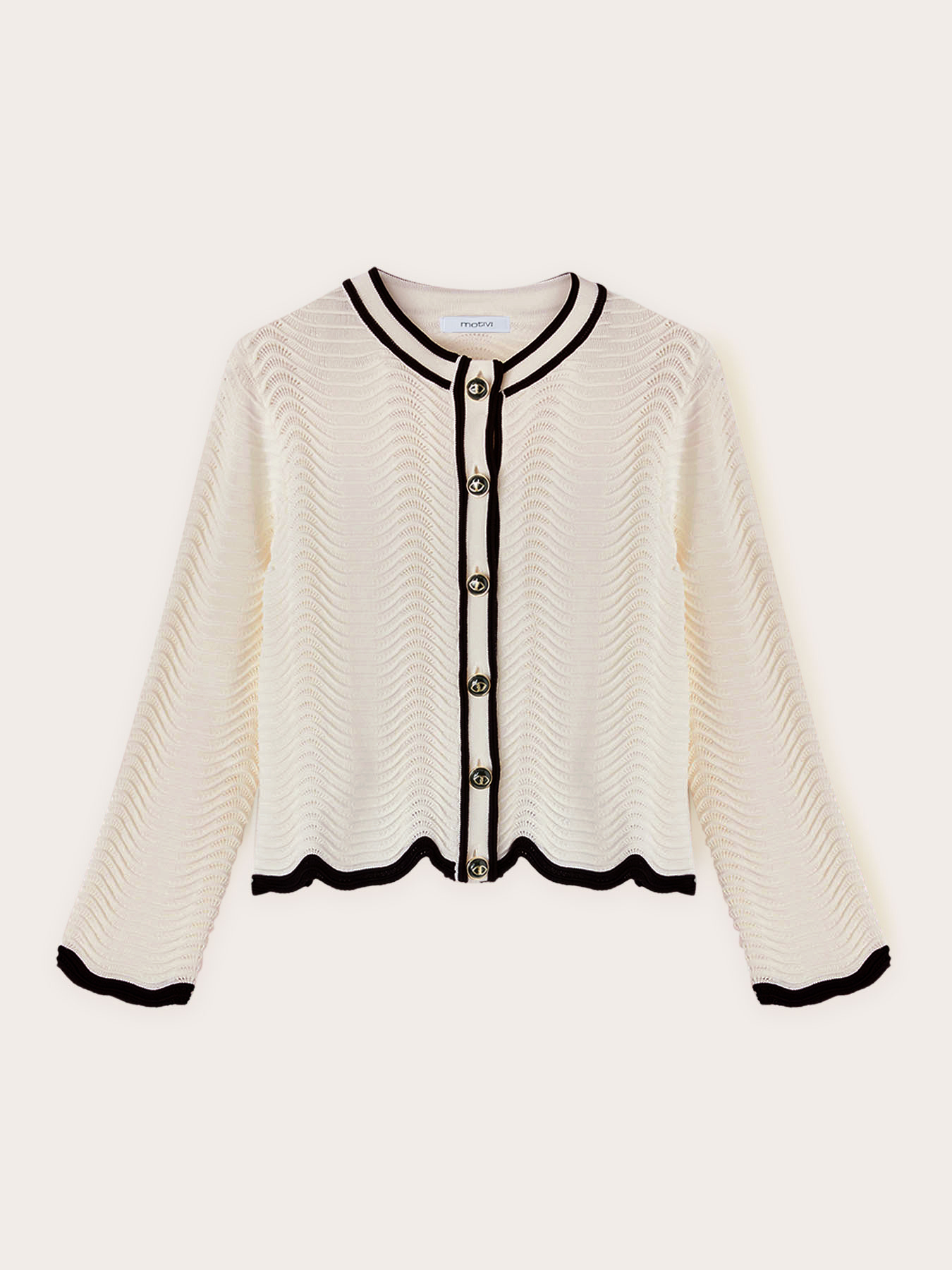 Cardigan in maglia punto mosso image number 4